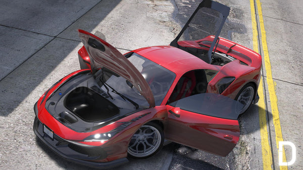 Ferrari F8 Tributo | Debadged | Template | Custom Sound