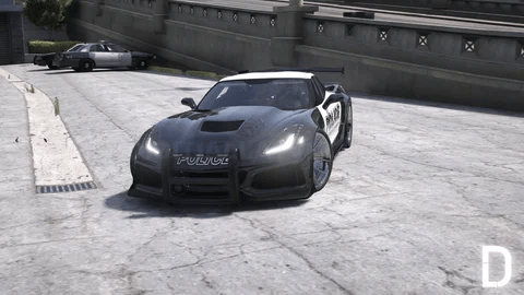 Chevrolet Corvette C7 Police | Debadged | Template