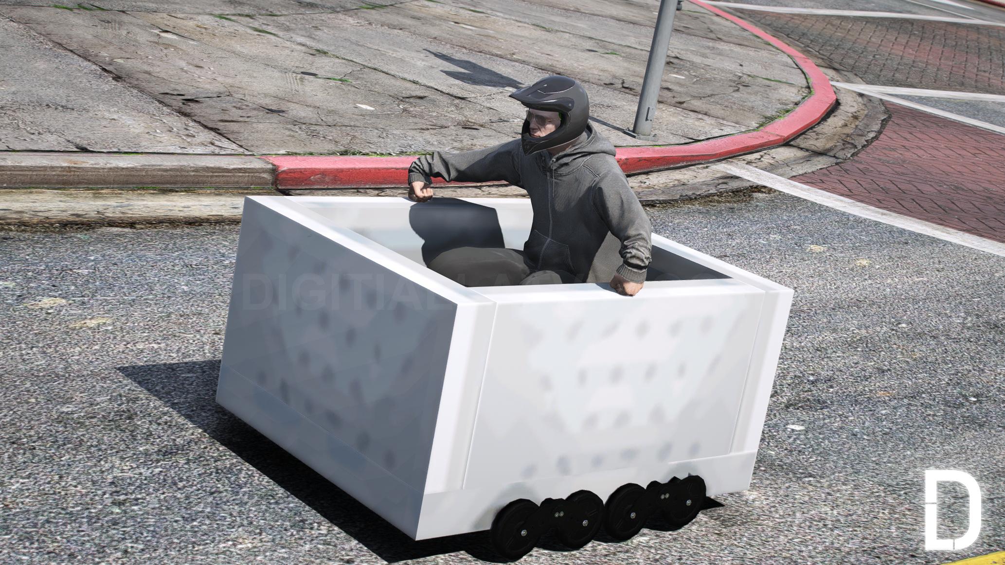 Minecraft Steve + Minecart