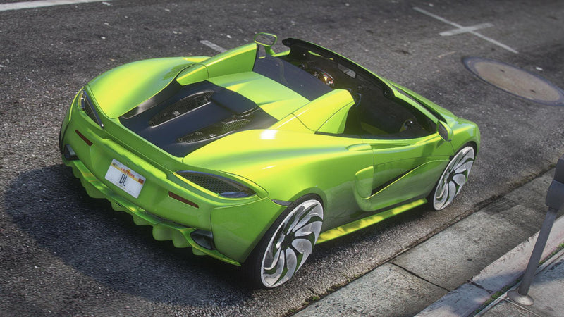 McLaren 570s Spyder Donk | Ohne Emblem | Animiertes Dach