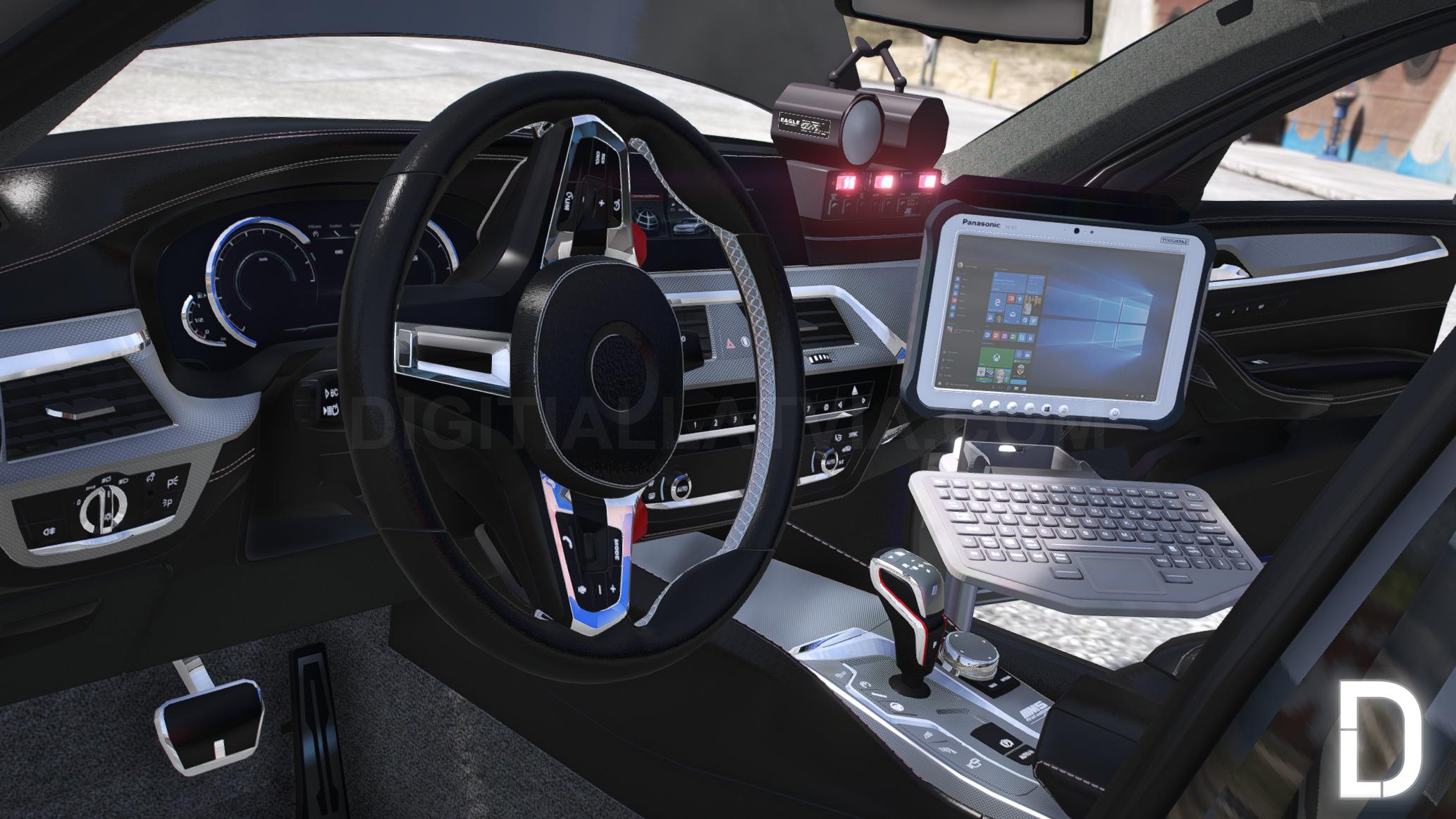 BMW M5 F90 2019 Police | Debadged | Template