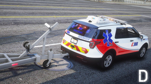 Ford Explorer 2016 Rettungsdienst AMR | Embleme entfernt | Vorlage