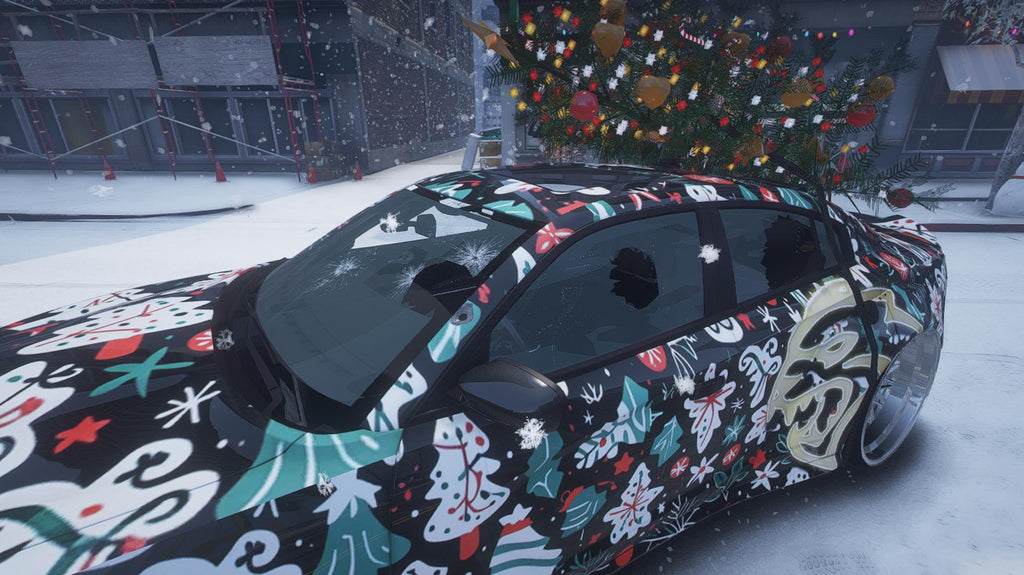 Dodge Charger Hellcat Christmas | Template | Debadged