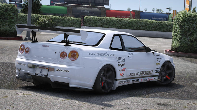 Nissan Skyline GTR R34 Rechtslenker | Embleme entfernt | Tuning | Vorlage