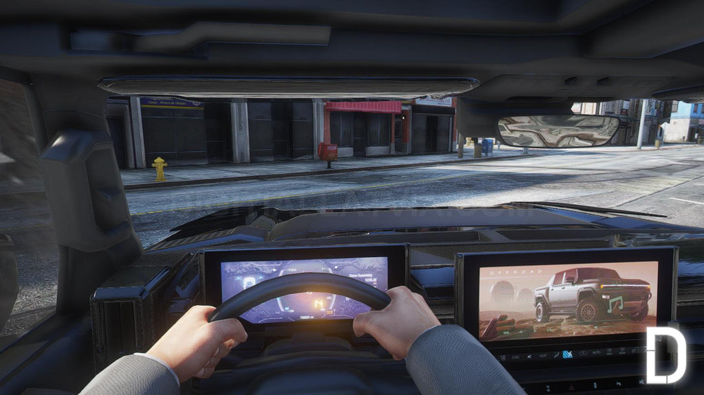 Hummer GMC EV 6x6 2022 Police | Debadged | Template