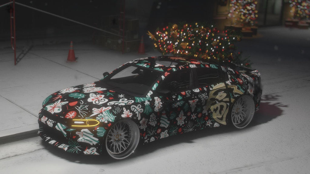 Dodge Charger Hellcat Christmas | Template | Debadged