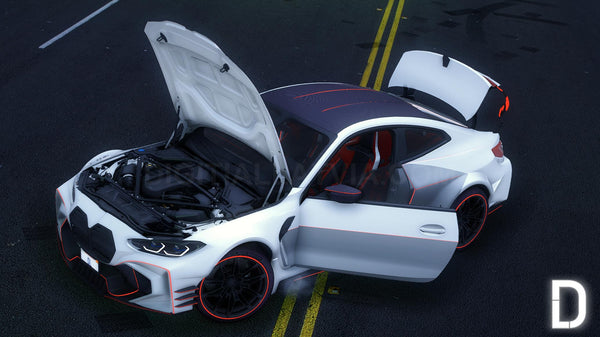 BMW M4 animiert | Ohne Emblem