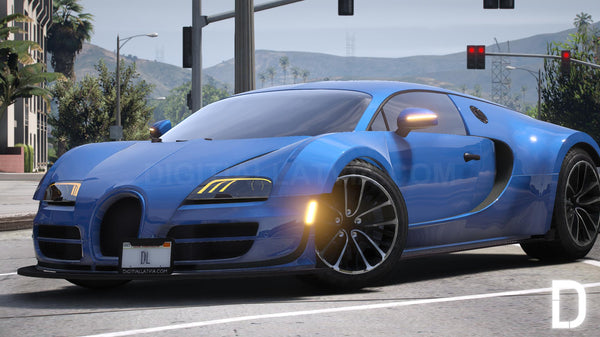 Bugatti Veyron Widebody Quad Turbo | Debadged | Animated Spoiler | Custom Sound