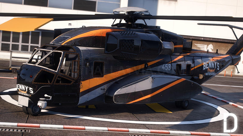 Buckingham DH-7 Iron Mule Bennys Helicopter | Template