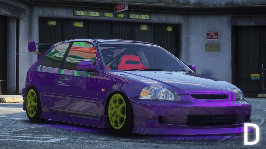 Honda Civic EK9 Type R | Embleme entfernt | Tuning | Vorlage