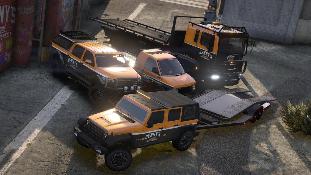 Benny's Mechanics Tow Vanilla Pack | 5 Vehicles | Templates