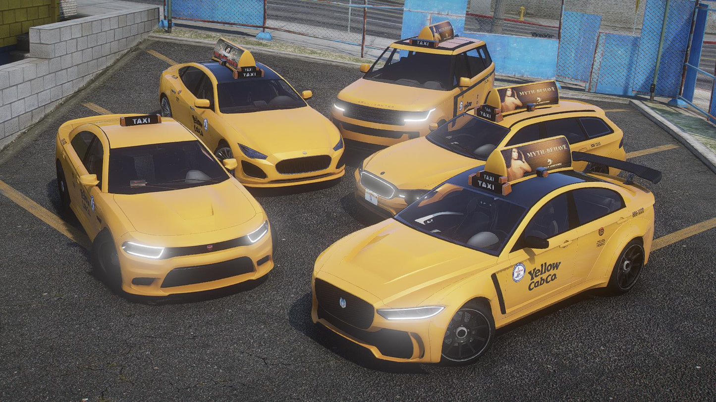 Vanilla Taxi 5 Car Pack | Custom Engine Sounds | Templates