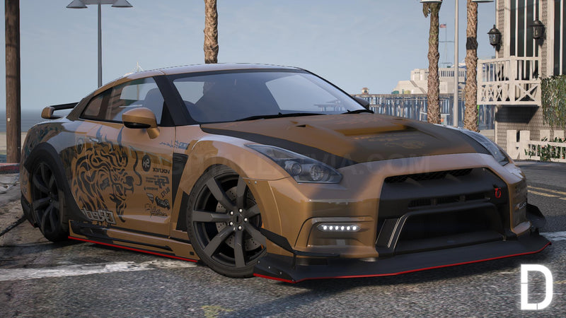 Nissan GT-R R35 2012 Rechtslenker | Embleme entfernt | Tuning | Vorlage | Benutzerdefinierter Sound
