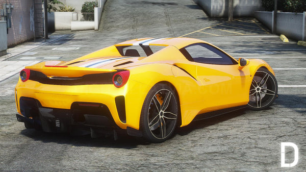 Ferrari 488 Pista Spider | Debadged | Template