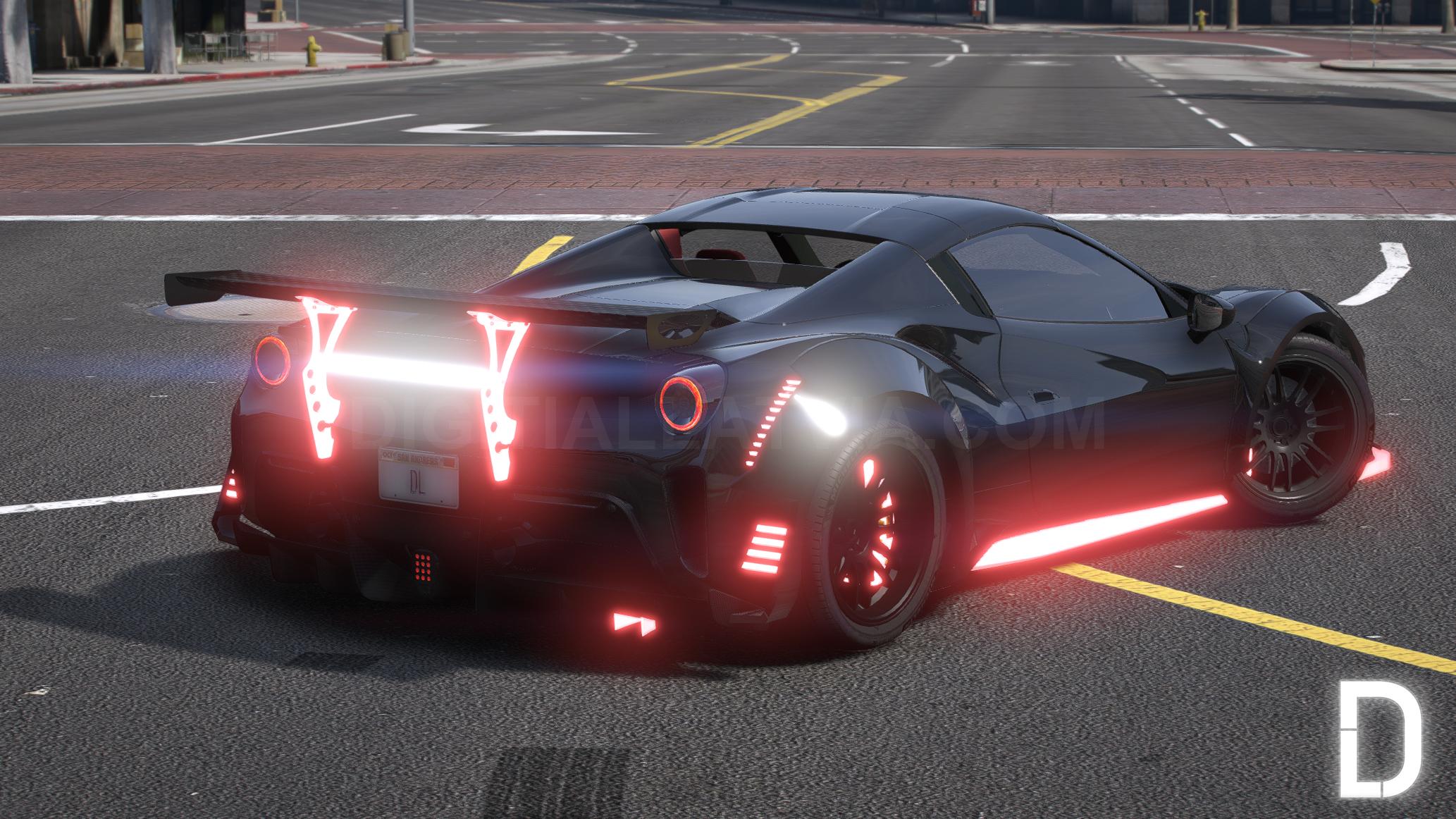 Ferrari 488 Spyder Widebody Animated | Debadged