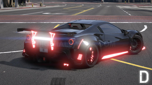 Ferrari 488 Spyder Widebody Animated | Debadged