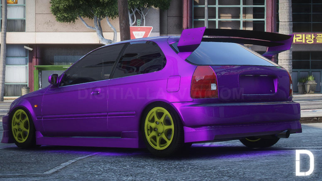 Honda Civic EK9 Type R | Embleme entfernt | Tuning | Vorlage