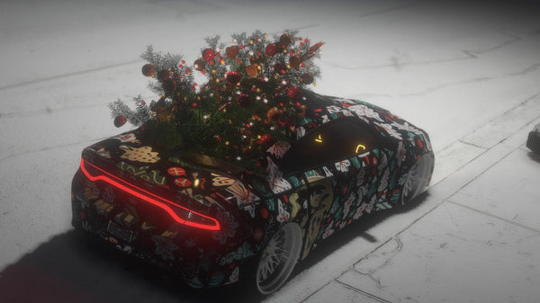 Dodge Charger Hellcat Christmas | Template | Debadged