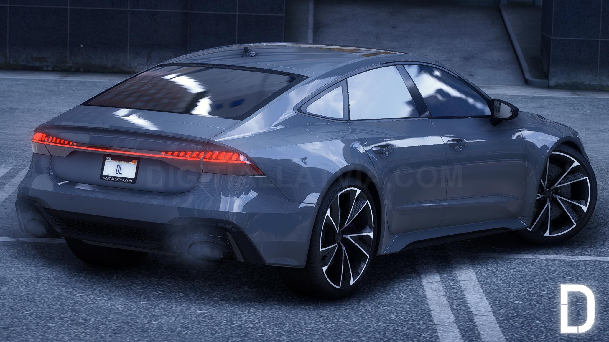 Audi RS7 2023 Printstream | Ohne Badges | Benutzerdefinierter Sound | Vorlage