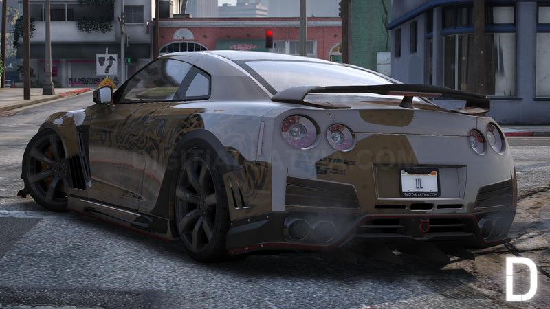 Nissan GT-R R35 2012 Rechtslenker | Embleme entfernt | Tuning | Vorlage | Benutzerdefinierter Sound