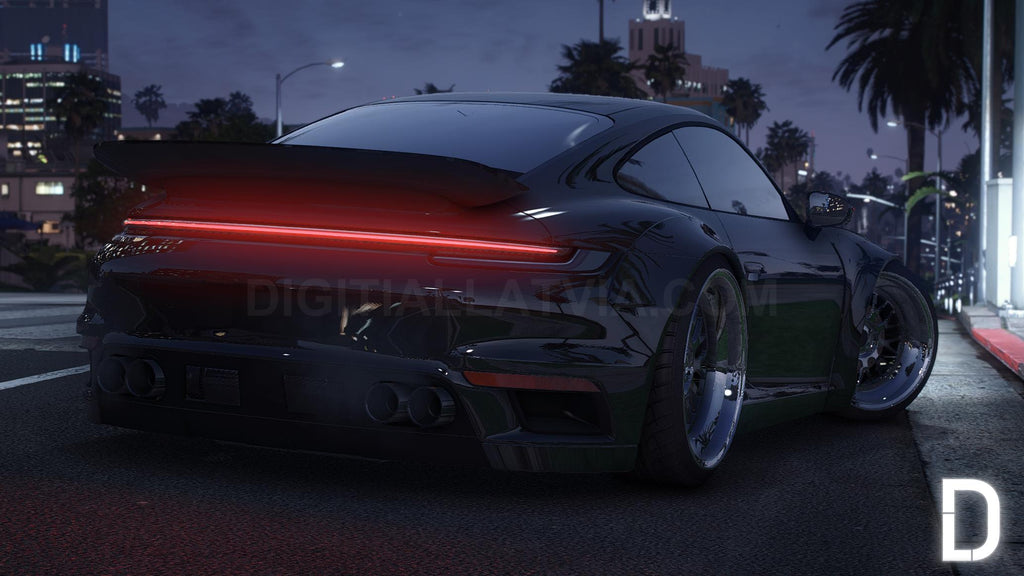 Porsche 911 (992) Turbo S Widebody Stanced | Debadged | Custom Sound | Template
