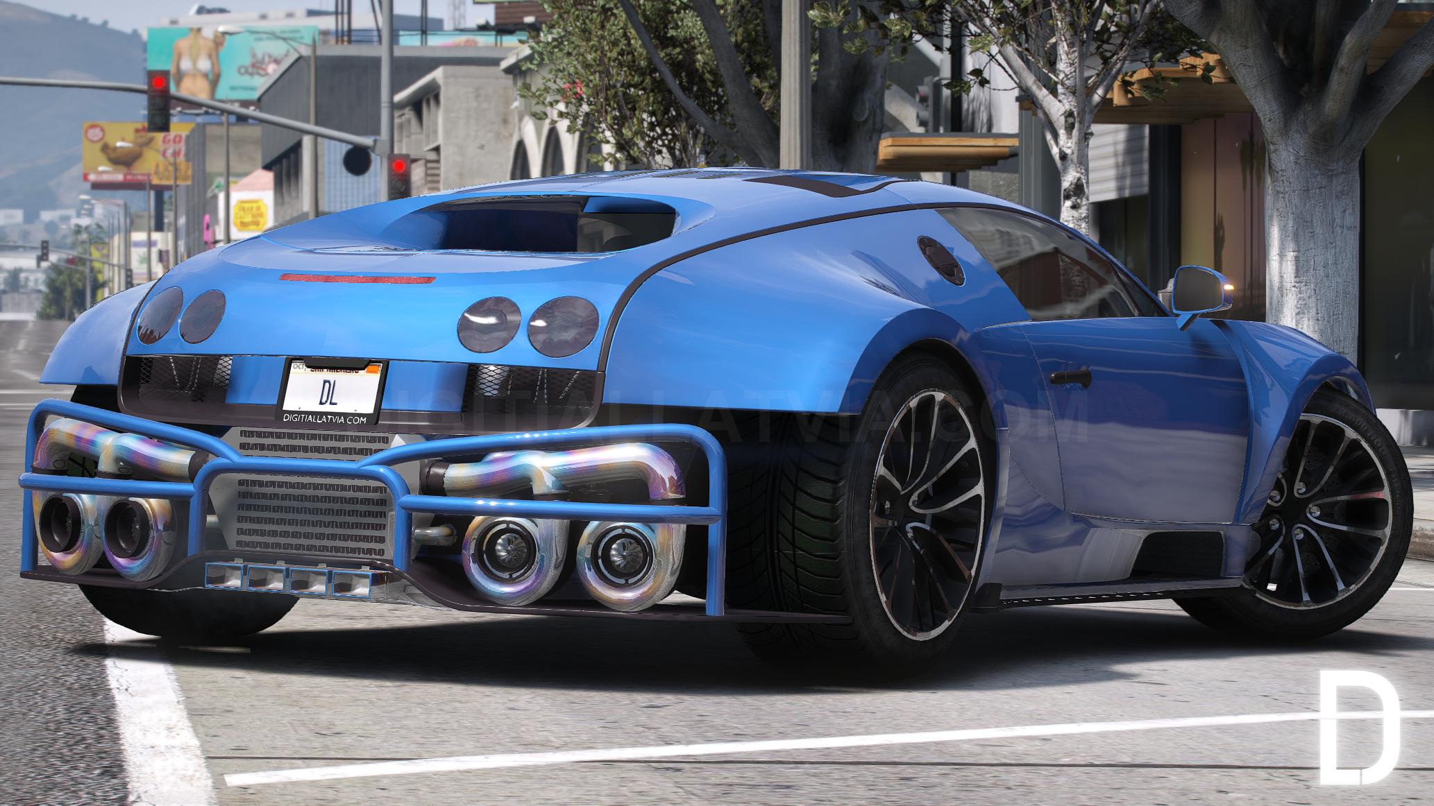 Bugatti Veyron Widebody Quad Turbo | Debadged | Animated Spoiler | Custom Sound