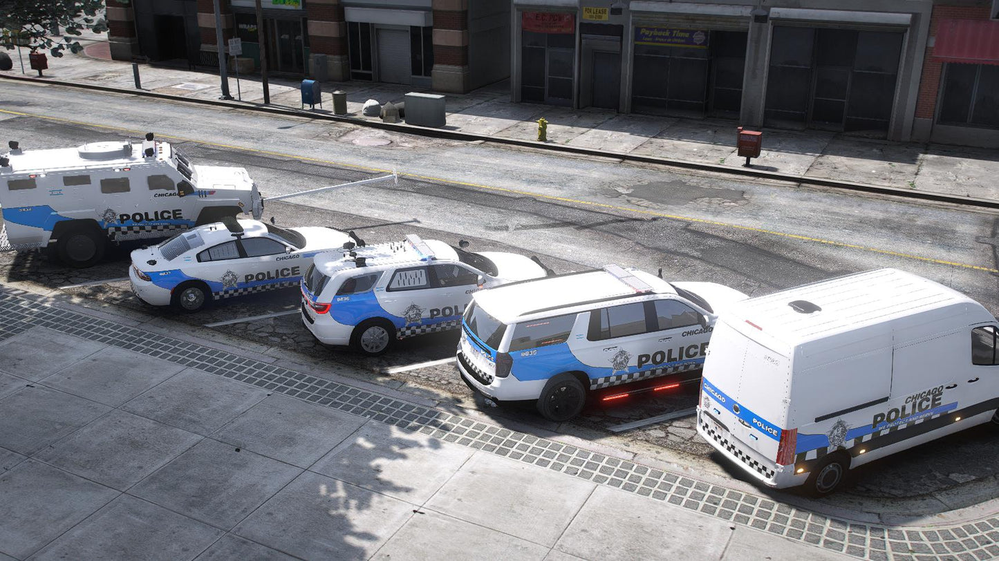 Debadged Chicago Police Pack | 5 Vehicles | Templates