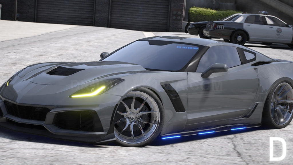 Chevrolet Corvette C7 Police | Debadged | Template