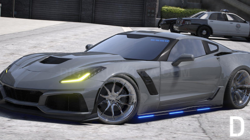 Chevrolet Corvette C7 Police | Debadged | Template
