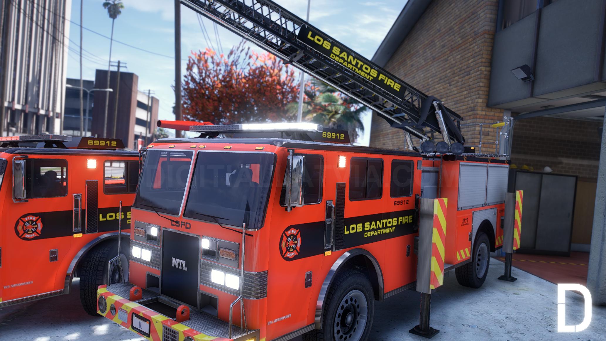 Fire Department Vanilla Pack | 9 Vehicles | Templates