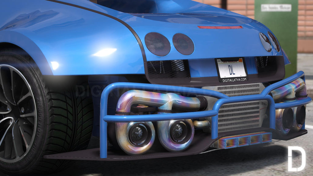 Bugatti Veyron Widebody Quad Turbo | Debadged | Animated Spoiler | Custom Sound