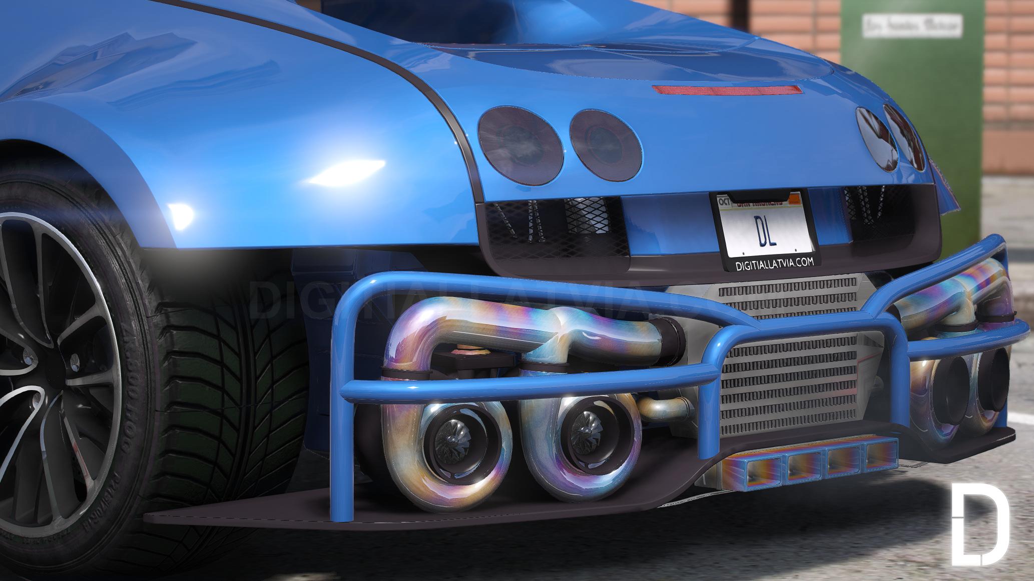 Bugatti Veyron Widebody Quad Turbo | Debadged | Animated Spoiler | Custom Sound