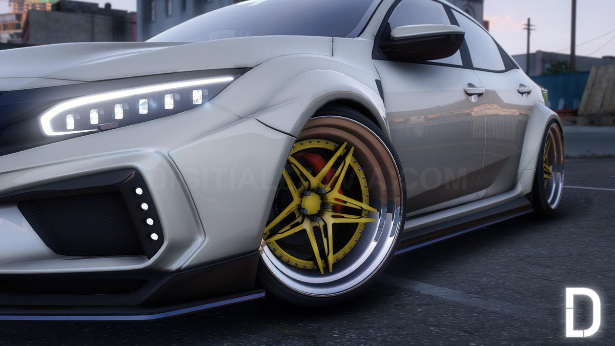 Honda FK8 Civic Type R Widebody RHD | Debadged | Custom Sound | Template