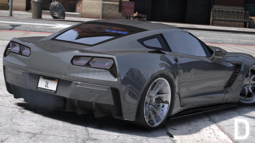 Chevrolet Corvette C7 Police | Debadged | Template