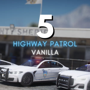 Highway Patrol Police Vanilla Car Pack | 5 Vehicles | Templates