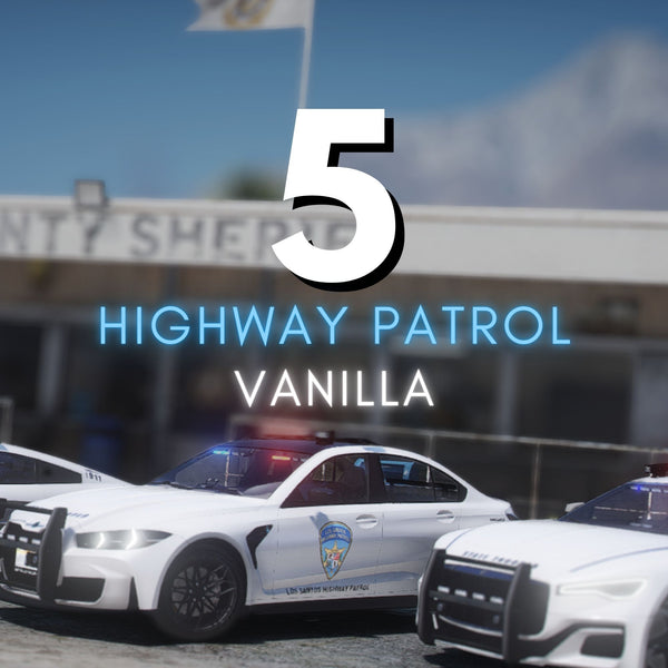 Highway Patrol Police Vanilla Car Pack | 5 Vehicles | Templates