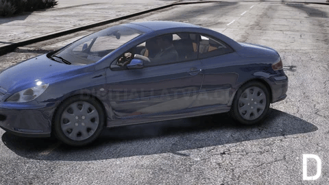Peugeot 307 Coupe Cabriolet 2004 | Debadged | Animated Roof