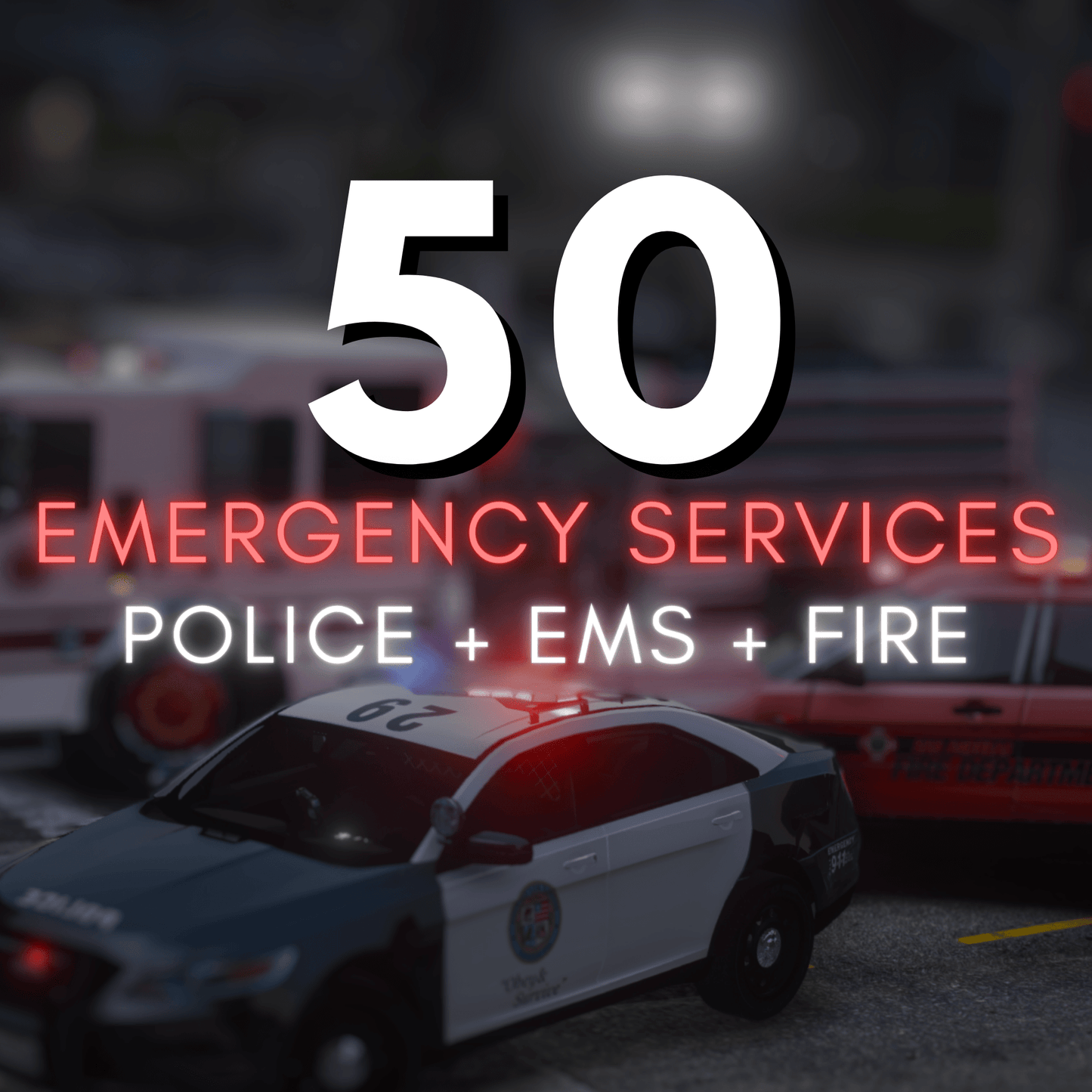 FiveM Emergency Service Pack | 50 Vehicles - DigitalLatvia