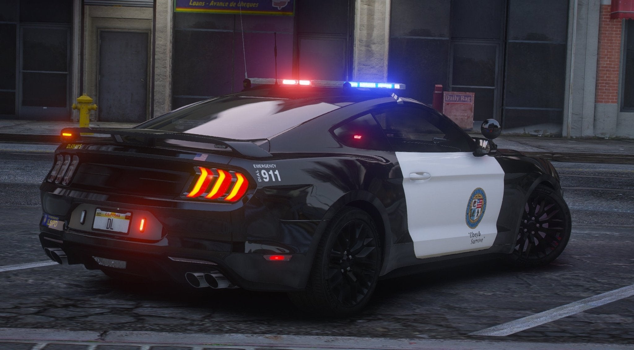 FiveM Ford Mustang LSPD | Debadged | Template - DigitalLatvia