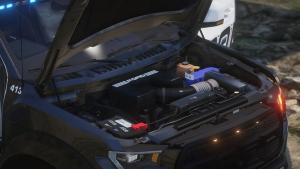 Ford Raptor von der Polizei hochgehoben | Vorlage