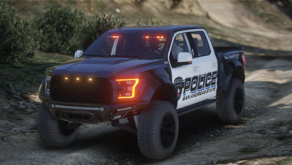 Ford Raptor von der Polizei hochgehoben | Vorlage