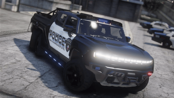 Hummer GMC EV 6x6 2022 Police | Template