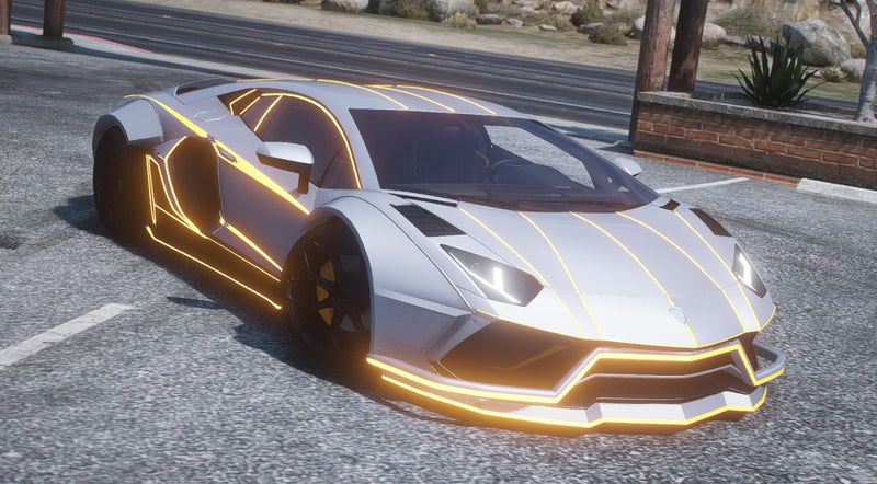 Lamborghini Aventador animiert | Ohne Emblem