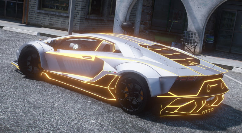 Lamborghini Aventador animiert | Ohne Emblem