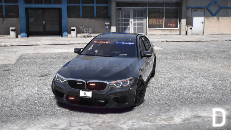 BMW M5 F90 2019 Police | Debadged | Template