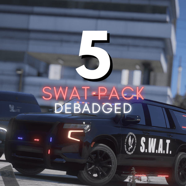 SWAT Debadged Police Pack | 5 Vehicles | Templates