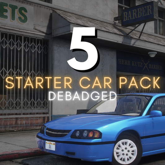 Debadged Starter Car Pack | 5 Cars