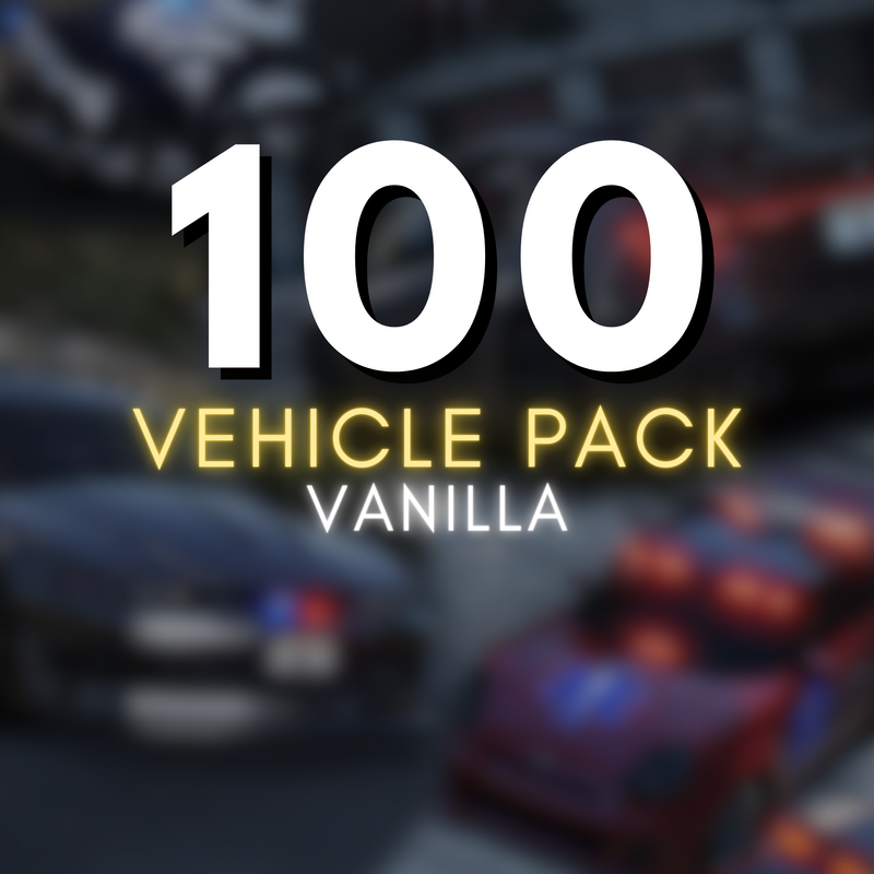 Vanilla Pack | 100 Vehicles | Custom Sounds | Custom Rims