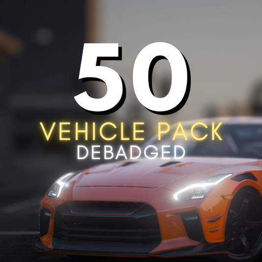 Debadged Car Pack | 50 CARS