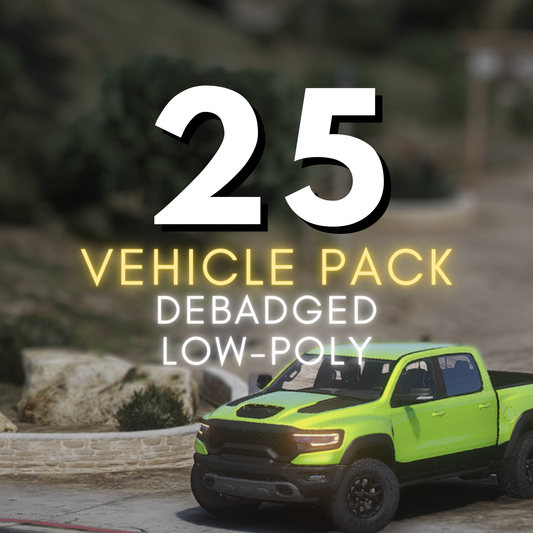 Debadged Car Pack | 25 CARS | Low Poly